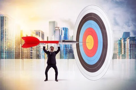 Aim the center Stock Photos