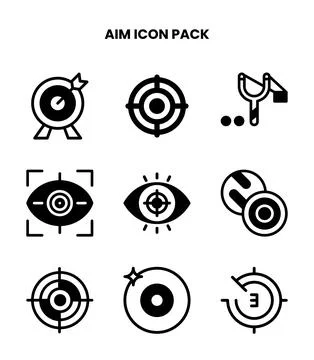 Aim DuoTone Icons Pack Illustrazione stock