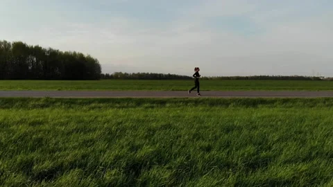 Aim, full dedication and desire to know what you are capable of while running Stock Footage 196022323