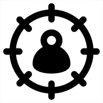 Aim glyph icon vector illustration isolated on white background Stock Illustration