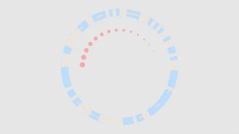 Aim HUD element target rings seamless loop alpha channel 3d render. Analysing Video stock 289034270