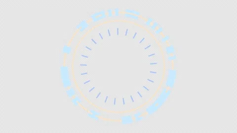 Aim HUD element target rings seamless loop alpha channel 3d render. Analysing Video stock 289034370