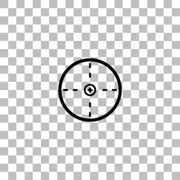 Aim icon flat Illustrazione stock