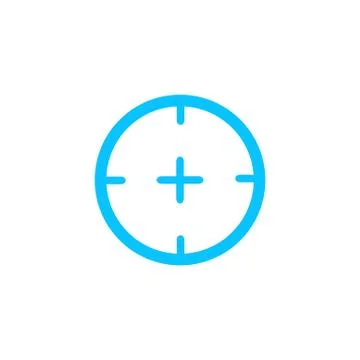 Aim icon flat. Stock Illustration