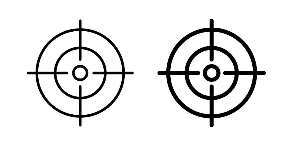 Aim icon illustration. Pixel perfect vector graphics Illustration