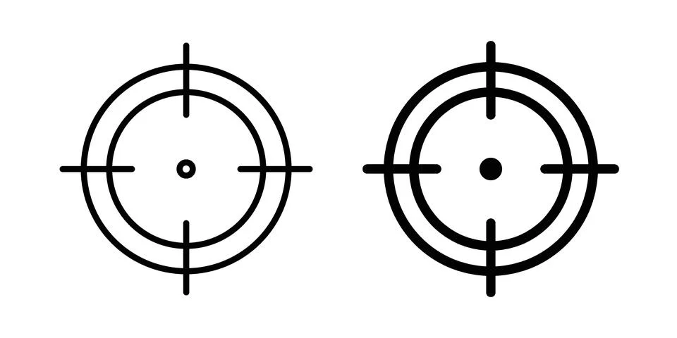 Aim icon or illustration vector symbols Illustrazione stock