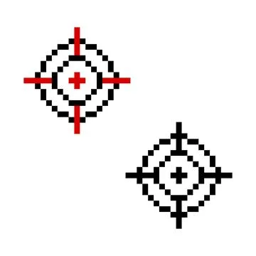 Aim Icon Pixel Art Stock-Illustration