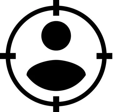 AIM icon, Target icon, target Team and Person, Sales Target, Aim gun icon, .. Illustrazione stock