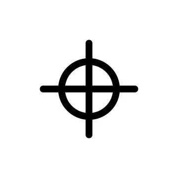 Aim icon in trendy flat style isolated on white background. Aim icon symbol f Stock Illustration