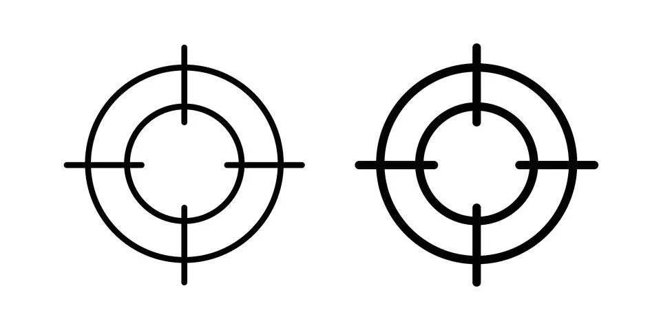 Aim icon vector design illustrations Illustrazione stock