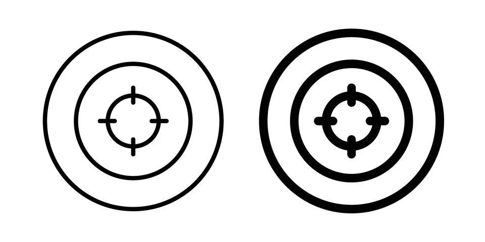 Aim icon vector, symbol, logo illustrations Illustrazione stock