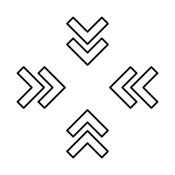 Aim or target from the arrows black icon . Stock Illustration