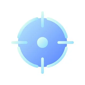 Aim pixel perfect flat gradient two-color ui icon Illustrazione stock