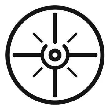 Aim scope target icon, simple style Stock Illustration
