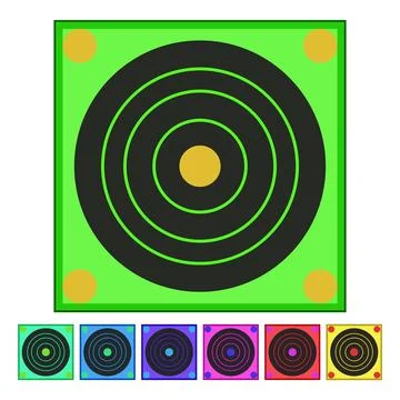Aim shooting target cartoon vector graphic Stock Illustration