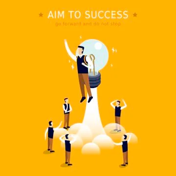 Aim to success Stock Illustration