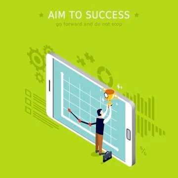 Aim to success Stock Illustration