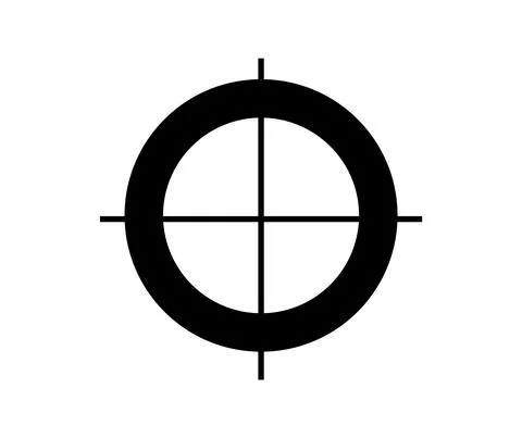 Aim target black icon 스톡 일러스트