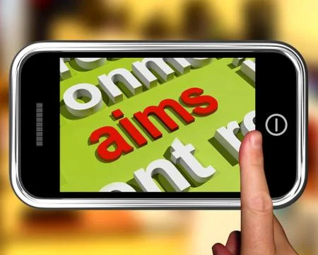 Aim In Word Cloud Shows Targeting Aspirations Stock Illustration