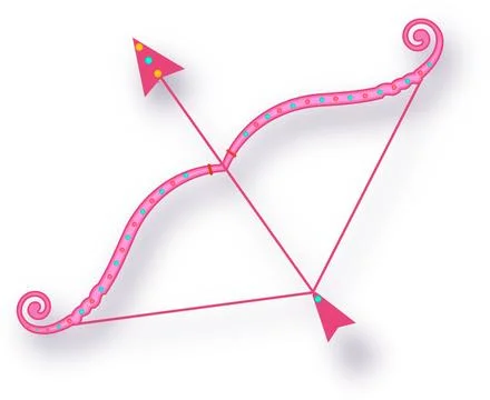 Aiming Arrow with Bow Vector Illustration. Stock Illustration