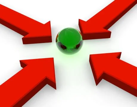 Aiming arrows Stock Illustration