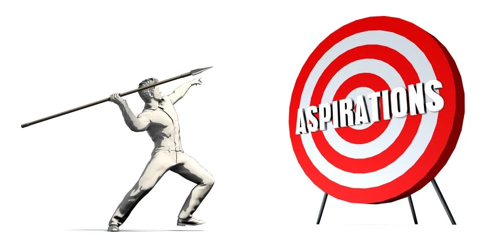 Aiming For Aspirations Stock Illustration