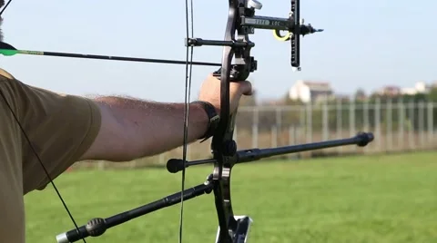 Aiming with bow and arrow Stock-Footage 42637339