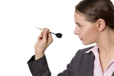 Aiming a dart Stock Photos