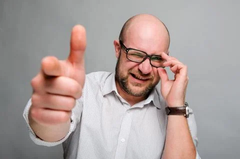 Aiming from a finger Stock Photos