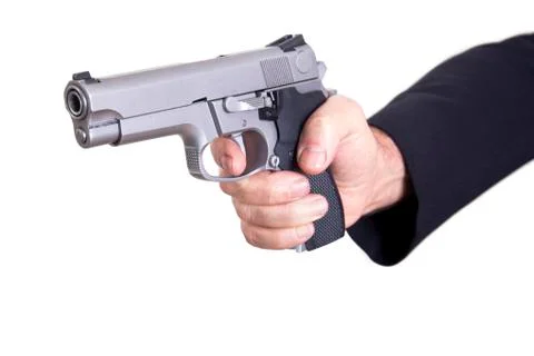 Aiming the gun Stock Photos