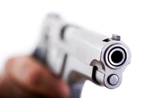 Aiming the gun Stock Photos