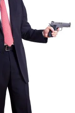 Aiming the gun Stock Photos