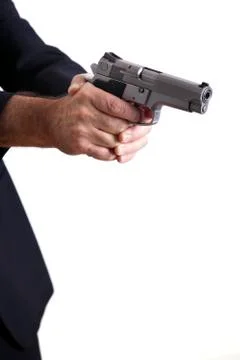 Aiming the gun Stock Photos