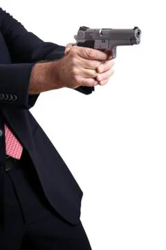 Aiming the gun Stock Photos