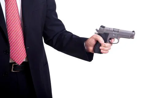 Aiming the gun Stock Photos