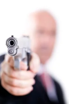 Aiming the gun Stock Photos