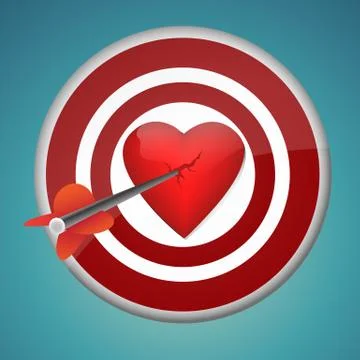 Aiming at heart Stock Illustration