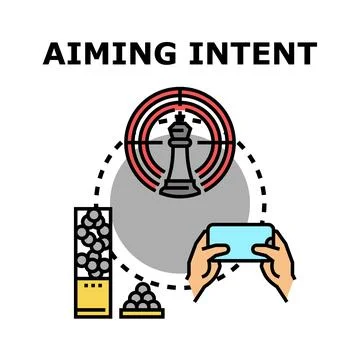 Aiming intent for success strategy on digital platform Stock Illustration