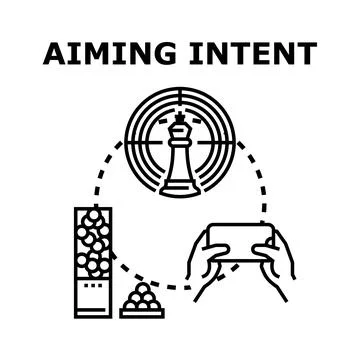 Aiming intent for success strategy on digital platform Stock Illustration