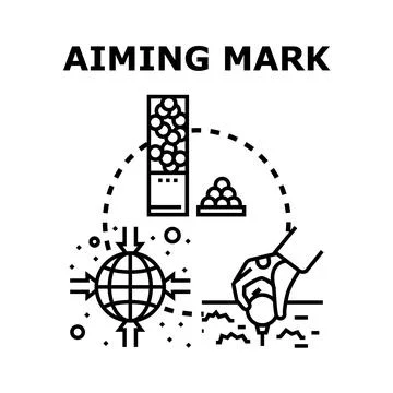 Aiming mark concept illustration targeting business success Stock Illustration