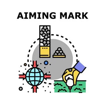 Aiming mark concept illustration targeting business success Stock Illustration