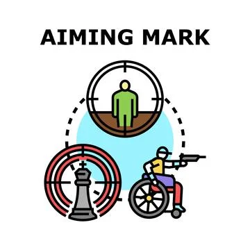 Aiming mark concept planning goal and target Stock Illustration