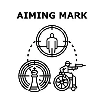 Aiming mark concept planning goal and target Stock Illustration