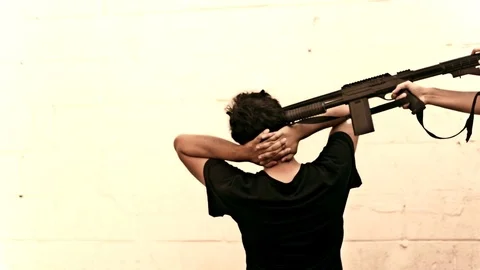 Aiming With Rifle At Hostage 動画素材 72324060