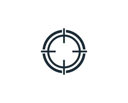 Aiming Target Icon Vector Logo Template Illustration Design Stock Illustration