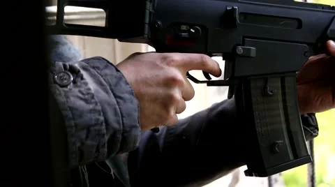 Aims from the machine Stock Footage 62560013