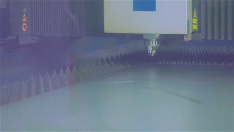 Ainnovative CNC Laser Cutting Machine. Metal Laser Cutting Machine. Laser Cutter 動画素材 263441326