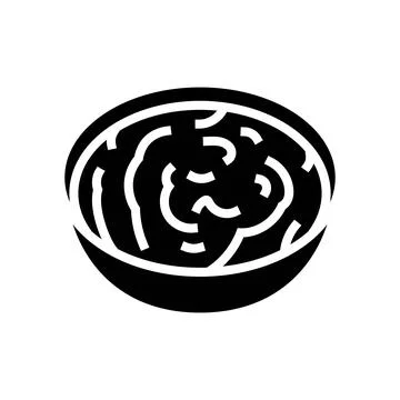 Aioli condiment glyph icon vector illustration Stock Illustration