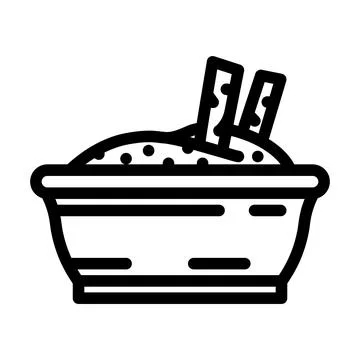 Aioli condiment line icon vector illustration Stock Illustration