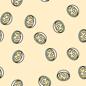 Aioli condiment vector seamless pattern 스톡 일러스트